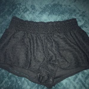Black lace shorts